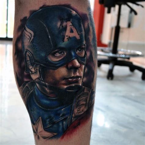 tatuajes del capitan america|70 Capitán América diseños de tatuajes para los hombres